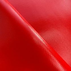 Ткань ПВХ 600 гр/м2 плотная, Красный (Ширина 150см), на отрез  в Йошкар-Оле