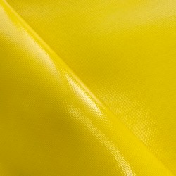 Ткань ПВХ 600 гр/м2 плотная, Жёлтый (Ширина 150см), на отрез  в Йошкар-Оле
