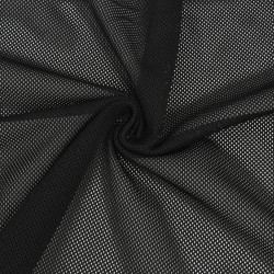 Трикотажная Сетка 75 г/м2, цвет Черный (на отрез)  в Йошкар-Оле