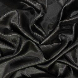 Атлас-сатин, цвет Черный (на отрез)  в Йошкар-Оле