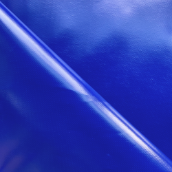 Ткань ПВХ 450 гр/м2, Синий (Ширина 160см), на отрез  в Йошкар-Оле
