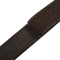 Контактная лента 40мм (38мм) цвет Тёмно-Коричневый (велькро-липучка, на отрез)  в Йошкар-Оле