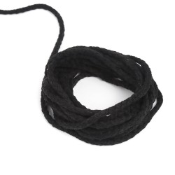 Шнур для одежды тип 2, цвет Чёрный (плетено-вязаный/полиэфир)  в Йошкар-Оле