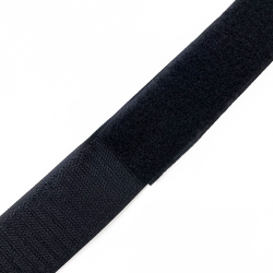 Контактная лента 40мм (38мм) цвет Черный (велькро-липучка, на отрез)  в Йошкар-Оле